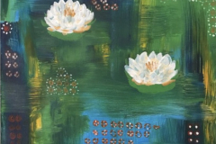 Waterlilies 16x20 Acrylic on Canvas