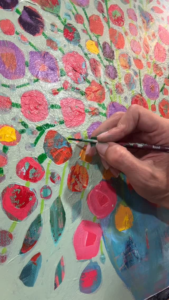 Stemming 🌿 #satellites #audhd #abstractobsession #painteveryday #love