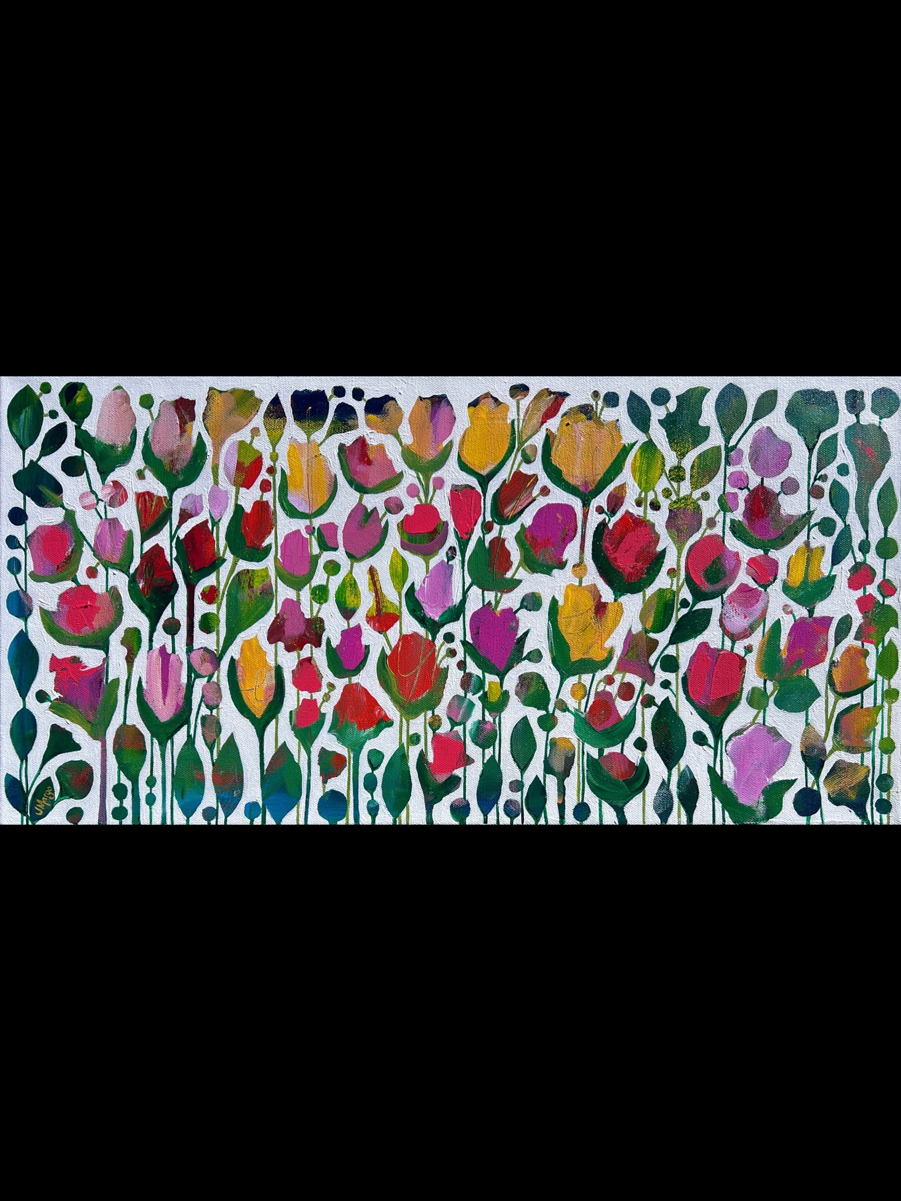 “Water my Soul” 12x24 acrylic on canvas 💐 #abstractfloral #love #hike #sunshine #maine